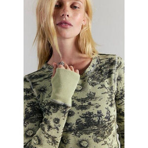 NWOT Free People Toileidays Thermal Olive S